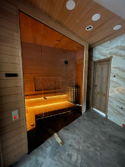 Tällaisen kauniin lasin avulla näet heti, onko sauna valmis vastaanottamaan sinut.